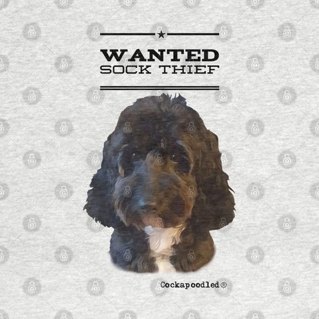 Cockapoo / Doodle Dog Sock Thief by WoofnDoodle 